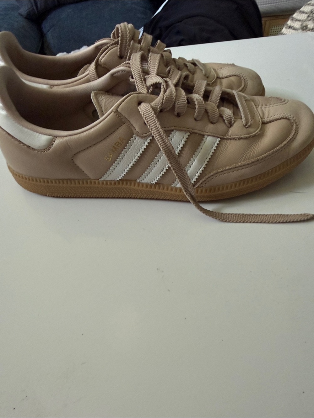 adidas samba women's beige/nude/pink sneakers size 7.5